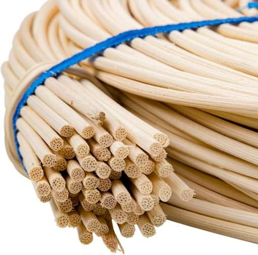 3 mm Round Reed # 4 - 1 Pound Coil - Rattan Reed for Basket Weaving and Wicker Furniture Making - Basketry, Wicker Weaving and Wicker Repair Supplies - 3