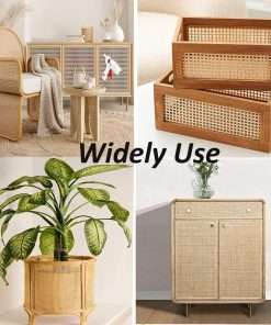 Natural Rattan Cane Webbing Roll - 24 x 60 - Square Grid Tight Weave, Eco-Friendly Material for DIY Furniture, Home Decor & Crafts - 5