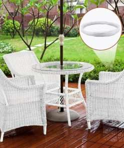 Kigley 2 Bundles 120 ft Wicker Repair Kit Round Synthetic Rattan Weaving Material White Plastic Wicker Repair Supplies Replacement Basket Weaving Kit for Patio Chair Sofa Furniture DIY - 2