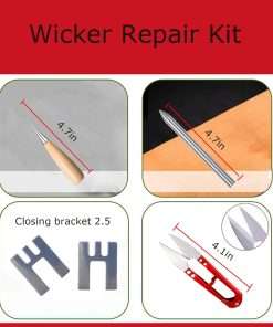 Luxiys Basket Weaving kit - Rattan Repair Tools, Rattan Repair Kit for Wicker Furniture, Pine Needle Coiling Tool, DIY Handcraft Rattan Tool Kit, Basket Making Supplies - 6