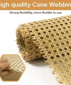 24 Width Natural Cane Webbing 5 Feet, Rattan Webbing for Caning Project, Rattan Webbing roll for for Furniture Chair Cabinet Ceiling Door Sofa Beds - 4