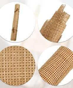Cane Rattan Webbing Roll, 3.28ft x 13.8inch Woven Open Rattan Mesh Natural Rattan Webbing for Caning Projects Square Hollow Wide Rattan for DIY Crafts Cabinet Chair Furniture - 4