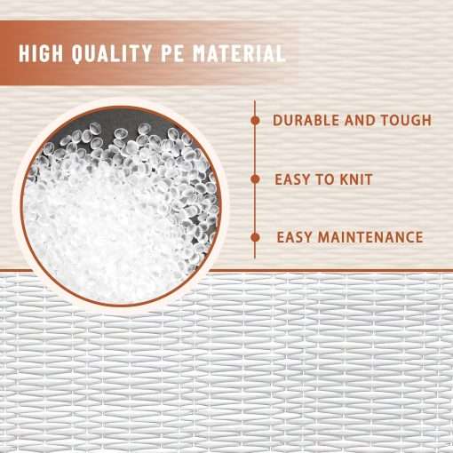 Kigley 2 Bundles 120 ft Wicker Repair Kit Flat Synthetic Rattan Weaving Material White Plastic Wicker Repair Supplies Replacement Basket Weaving Kit for Patio Chair Sofa Furniture DIY - 4