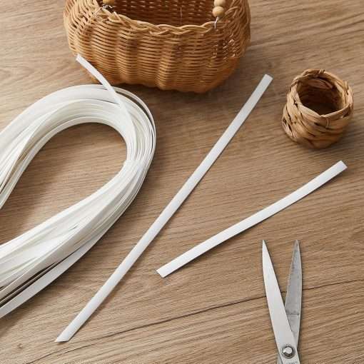 Kigley 2 Bundles 120 ft Wicker Repair Kit Flat Synthetic Rattan Weaving Material White Plastic Wicker Repair Supplies Replacement Basket Weaving Kit for Patio Chair Sofa Furniture DIY - 6