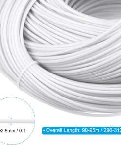 PATIKIL Wicker Repair Kit, 296ft 2.5mm Round Synthetic Rattan Material Plastic Wicker Woven Rattan Set for DIY Craft and Weaving Basket Making, White - 2