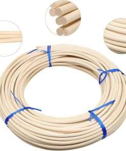YUENPUN #4 Reed Spline 98 Feet x 1-8 Inches Cane Webbing for Weaving, Cane Webbing for Chair Repair, Strong Permeable Cane Webbing Roll for Winding, Modeling, Decoration, Weaving, Aromatherapy - 4