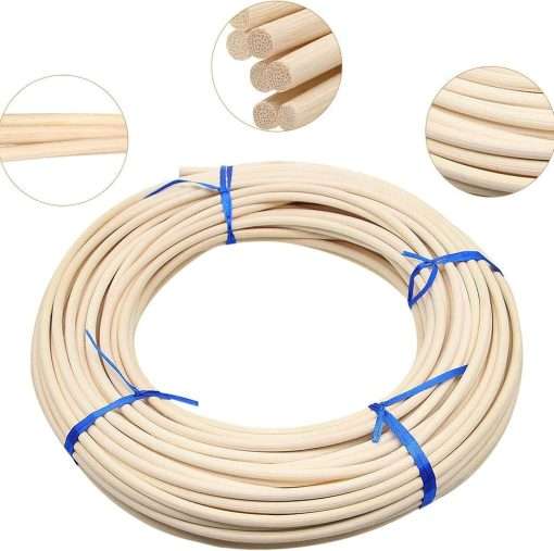 YUENPUN #4 Reed Spline 98 Feet x 1-8 Inches Cane Webbing for Weaving, Cane Webbing for Chair Repair, Strong Permeable Cane Webbing Roll for Winding, Modeling, Decoration, Weaving, Aromatherapy - 4