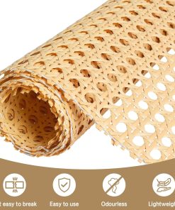Storystore Rattan Webbing Roll, 16 x 40 Inch Woven Open Rattan Mesh PE Cane Webbing for DIY Home Decor Projects, Synthetic Rattan for Furniture, Chair, Cabinet, Ceiling, Bed, Door - 4