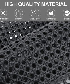 16 x 144 Plastic Cane Webbing for Basket Making, Black Synthetic Rattan Roll for Crafting, Basketry Supplies, DIY Projects - 5