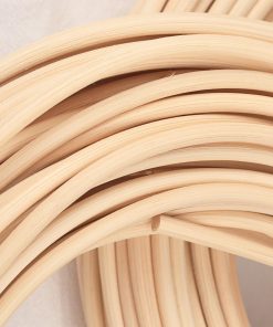 2 rolls # 8 Spline, 66 Ft Each roll Reed Spline, Diameter 0.2 In（5mm）Natural Cane Webbing Roll, and Round Reed Coil for DIY Furniture Making and Wicker Weaving - 3
