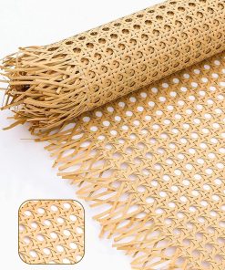 APMOE 16 W Natural Cane Webbing - 118 L Hexagon Rattan Roll Material Fabric Sheets for DIY - Woven Open Mesh Caning for Furniture Chairs Basket Cabinet Repair Supplies - 1