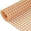 Upgraded Plastic Rattan Webbing, 16x60 inches DIY Handwoven Synthetic Poly Rattan, Wicker Cane Rattan Webbing for Home Decor Projects Furniture Caning Chairs Cabinets Beds, Brown - 1