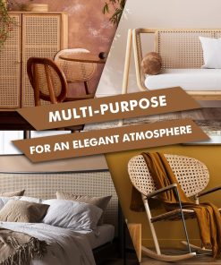 Vehipa Plastic Cane Webbing Roll 16x47.2, Handwoven PP Synthetic Rattan Rolls, Faux Cane Open Weave Mesh for DIY Furniture Decoration - Beds, Chairs, Cabinets, Ceilings - 6