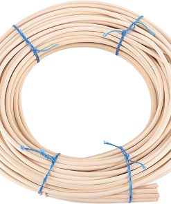 ZOENHOU 22 Yard 1-5 Inch Reed Spline, Durable Wicker Repair Kit, Natural Pliable Cane Webbing Material for Aromatherapy Stick Basket Weaving Winding Layering Modeling - 1