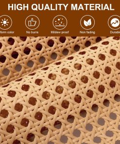 16 Width Cane Webbing, 3.3 Feet Cane Webbing Roll for Caning Project, Rattan Webbing, Caning Material for Chairs, Cabinet, Dresser, Furniture - 4