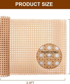 16 Width Cane Webbing, 3.3 Feet Cane Webbing Roll for Caning Project, Rattan Webbing, Caning Material for Chairs, Cabinet, Dresser, Furniture - 5