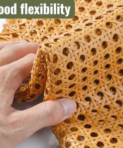 Plastic Rattan Cane Webbing 16×40, Coffee Color Rattan Webbing for Caning Projects, Woven Open Mesh Cane for Furniture, Durable Craft Material for DIY Chairs & Cabinets - 2