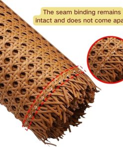 Plastic Rattan Cane Webbing 16×40, Coffee Color Rattan Webbing for Caning Projects, Woven Open Mesh Cane for Furniture, Durable Craft Material for DIY Chairs & Cabinets - 3