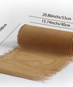 Plastic Rattan Cane Webbing 16×40, Coffee Color Rattan Webbing for Caning Projects, Woven Open Mesh Cane for Furniture, Durable Craft Material for DIY Chairs & Cabinets - 4