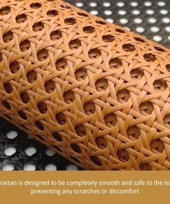 Plastic Rattan Cane Webbing 16×40, Coffee Color Rattan Webbing for Caning Projects, Woven Open Mesh Cane for Furniture, Durable Craft Material for DIY Chairs & Cabinets - 5