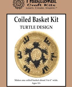 Traditional Craft Kits Coiled Basket Weaving Kit (Turtle Design) - Weave Kit for Kids and Adults Complete with Basket Weaving Supplies and Instructional Booklets - 1