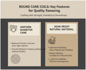 Round Cane Coils for Sale, Round Cane Coils for Sale for Strong and Authentic Craft Projects