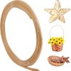 NBEADS 32.8 Yards Bamboo Strips, 0.24inch Wide Flat Wicker Rattan Webbing Basket Weaving Materials DIY Basket Rattan for Basket Making Webbing Furniture Weaving DIY Crafts - 1