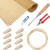 15 Pcs Rattan Repair Kits - Rattan Caning Material for Chairs and Cabinets, Woven Open Mesh Wicker Repair Kit for DIY Home Projects and Furniture - 1