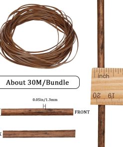 GORGECRAFT 5mm x 30m Rattan Repair Kit Weave Material Plastic Flat Basket Wicker Weaving Reed Synthetic Rattan Woven Knit Furniture Plastic Cane Fix Knit Vinyl for Garden Patio Chair - 2