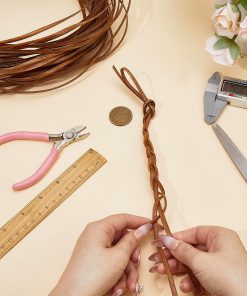 GORGECRAFT 5mm x 30m Rattan Repair Kit Weave Material Plastic Flat Basket Wicker Weaving Reed Synthetic Rattan Woven Knit Furniture Plastic Cane Fix Knit Vinyl for Garden Patio Chair - 3