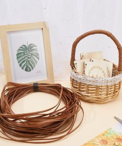 GORGECRAFT 5mm x 30m Rattan Repair Kit Weave Material Plastic Flat Basket Wicker Weaving Reed Synthetic Rattan Woven Knit Furniture Plastic Cane Fix Knit Vinyl for Garden Patio Chair - 4