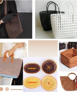 GORGECRAFT 5mm x 30m Rattan Repair Kit Weave Material Plastic Flat Basket Wicker Weaving Reed Synthetic Rattan Woven Knit Furniture Plastic Cane Fix Knit Vinyl for Garden Patio Chair - 5