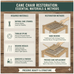 Materials Needed for Cane Chair Restoration, Materials Needed for Cane Chair Restoration