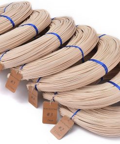 VFULIE Basket Round Reed #7 3.5mm 1-Pound Coil Basket Weaving Cane for Chair Making and Wicker Weaving DIY Furniture Making Supplies - 2