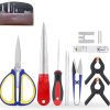 WISEPRO 12 PCS Basket Weaving Tool Kit, Basket Making Kit Pine Needle Basket Supplies Rattan Wicker Weaving Tool Set, Basket Weaving Kits for Beginners Adults - 1