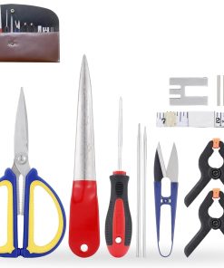 WISEPRO 12 PCS Basket Weaving Tool Kit, Basket Making Kit Pine Needle Basket Supplies Rattan Wicker Weaving Tool Set, Basket Weaving Kits for Beginners Adults - 1