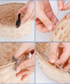 WISEPRO 12 PCS Basket Weaving Tool Kit, Basket Making Kit Pine Needle Basket Supplies Rattan Wicker Weaving Tool Set, Basket Weaving Kits for Beginners Adults - 3