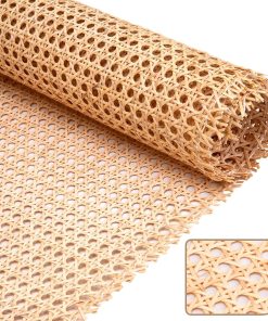 24 x5FT Width Rattan Natural Cane Webbing, Rattan Roll Cane Webbing Roll for Caning Projects, Square Caning Material for Caning DIY, Furniture, Chair, Cabinet - 1