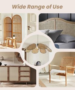 Alternative view of 24" x5FT Width Rattan Natural Cane Webbing, Rattan Roll Cane Webbing Roll for Caning Projects, Square Caning Material for Caning DIY, Furniture, Chair, Cabinet