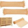 IANFAN 2 Rolls Cane Webbing, 14 Width x 6.6 Feet Natural Cane Rattan Webbing Roll for Caning Projects, Woven Open Mesh Cane Webbing Sheet for Furniture, Chair, Cabinet, Ceiling - 1