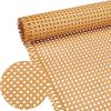 INTERWARM 18.4x9.8FT Plastic Rattan Cane Webbing, Faux Cane Open Weave Mesh Handwoven PE Synthetic Rattan Rolls for DIY Furniture Decoration Beds Chairs Cabinets Ceilings, Sandy Brown - 1