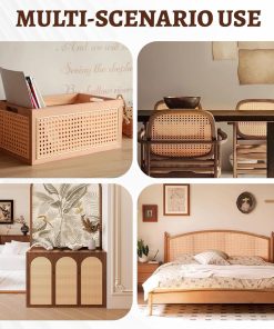 Alternative view of Eunice Upgraded Cane Rattan Webbing Roll, 16" W x 40" L Plastic Rattan Material, Cane Webbing Roll for Caning Projects, DIY Furniture Chairs, Cabinets, Ceiling