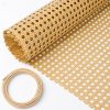 Fiwochic 24x 6.56 ft Cane Webbing Kit, Rattan Webbing Roll with 1-5 x 16.4ft Groove, Chair Caning Repair Material for Furniture, Cabinets & DIY Basket Making - 1