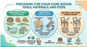 How to Fix Broken Cane Chair Seat
