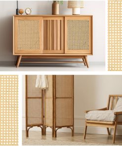 Alternative view of Sieral Rattan Repair Kit Includes 1 PC 1/10inch x 270ft Flat Cane Webbing Roll, 4/25 Inch x 7.8ft Spline, Caning Chisel and 12 Pcs Wooden Pegs for Chair, Cabinet & Wicker Furniture Restoration