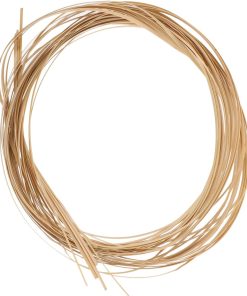 TEHAUX Thin Flat Reed Coil,Weaving Strips,Thin Reed Coil 3mm Wide Basket Weaving Materials for Basket Rattan Cane Webbing Furniture Crafts Furniture Making Supplies,118inch,Brown - 1