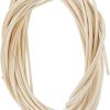 AHANDMAKER 10M-32ft 2mm Basket Weaving Round Strands Natural Rattan Wicker Strips for Basket Furniture Making Chair Weaving Repairing DIY Craft, PapayaWhip - 1
