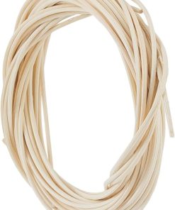 AHANDMAKER 10M-32ft 2mm Basket Weaving Round Strands Natural Rattan Wicker Strips for Basket Furniture Making Chair Weaving Repairing DIY Craft, PapayaWhip - 1