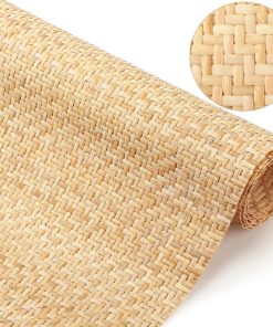 Wesiti 16 x 118 Natural Cane Webbing V Shape Rattan Webbing Roll for Caning Projects Woven Mesh Cane Rattan Material Sheet for Furniture, Chair, Cabinet, Ceiling, Bed, Basket, Door, Brown - 1