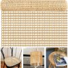 14 Width x 3.3FT Rattan Natural Cane Webbing Roll for Caning Projects,Handwoven Synthetic Poly Rattan,DIY Furniture Chairs,Cabinet,Ceiling,Bed Door - 1